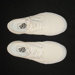Van Off The Wall White Canvas Women's  Sz 8.5